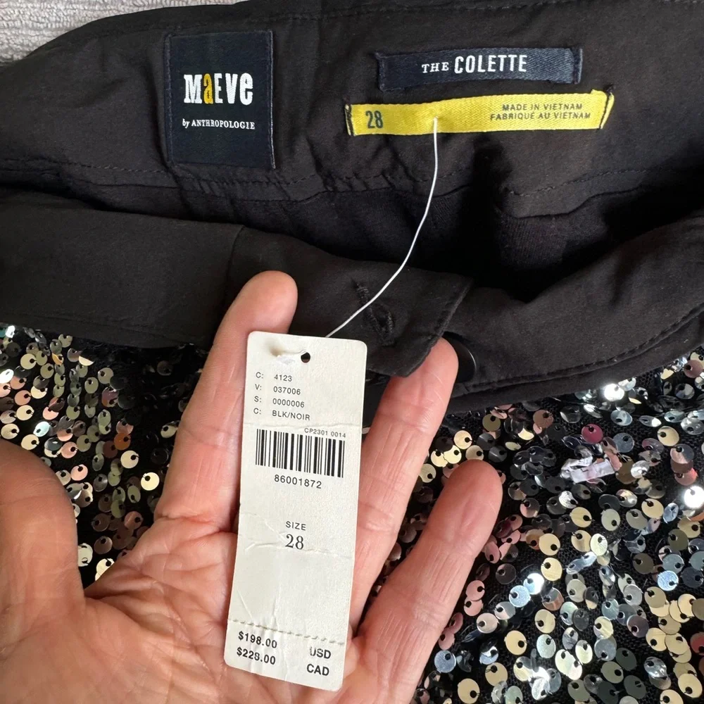 Maeve size 28 sequence crop pant women's anthropology - Picture 2 of 5